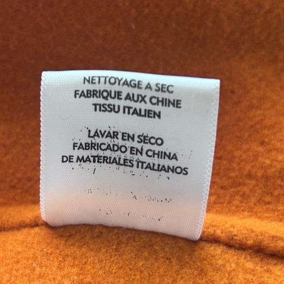 Eileen Fisher Wool-Cashmere Shawl-Collar Coat Cardigan in Marigold/Orange, PS - Picture 9 of 11